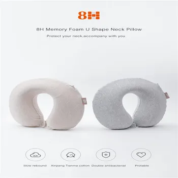 

Original Xiaomi Mijia 8H U Shape Memory Foam Neck Pillow Antibacterial Portable Travel 8H Eyes Mask Cushion Lunch Break Pillows