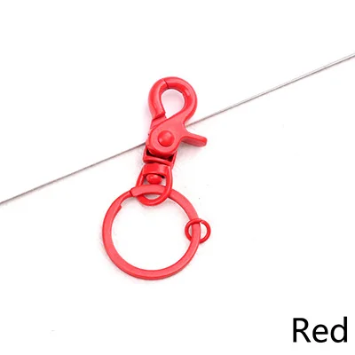 Red Meetee 10/30 шт 7 х 3 см Цвет брелок для ключей с декоративной металлической пряжкой и омаров оснастки пряжкой сумка подвеска брелок повесить застежка-крючок аппаратные средства "сделай сам" Материал - Цвет: Red