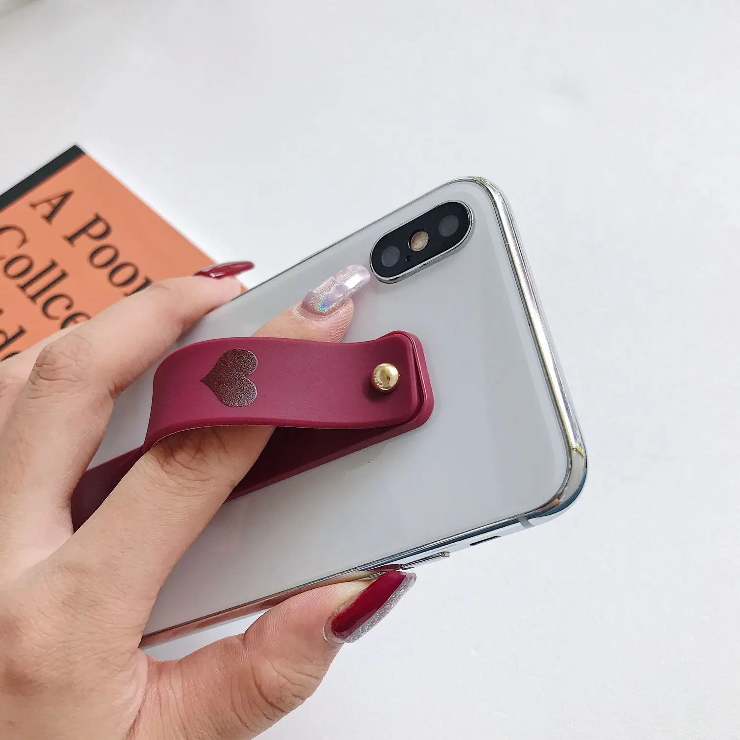 Универсальный силиконовый чехол-подставка для мобильного телефона iPhone X, 8, 7, 6, samsung, huawei, чехол-подставка
