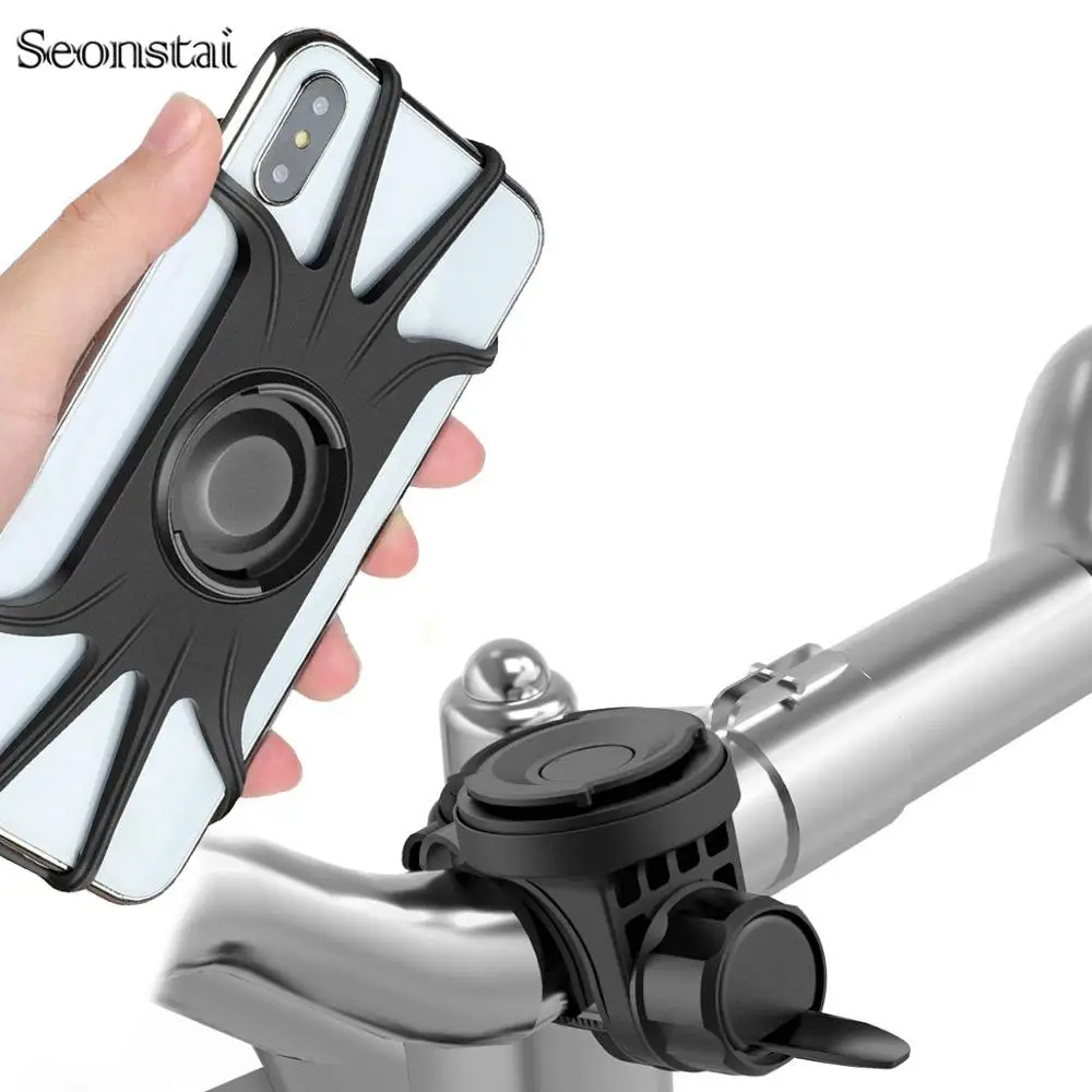 Seonstai Bicycle Phone Holder for iPhone Samsung Xiaomi huawei Universal Motorcycle scooters Handlebar Stand Support Bracket | Мобильные