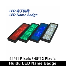 Белый цвет Huidu Led именная доска/значок знак, белый перезаряжаемый визитная карточка Advetising Led ярлык для сообщений