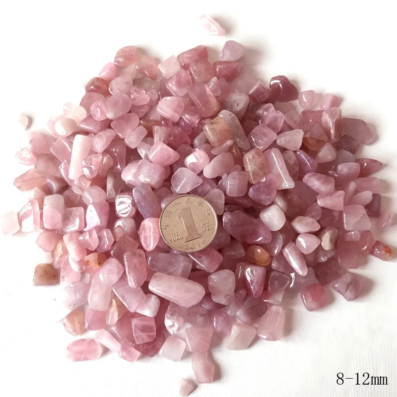 5-7mm Natural Pink Rose Quartz Crystal Gravel Stone Rock Chips Lucky Healing Natural Quartz Crystals 100g