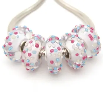 

YG383 5X 100% Authenticity S925 Sterling Silver Beads Murano Glassbeads beads Fit European Charms Bracelet diy jewelry Lamp-work