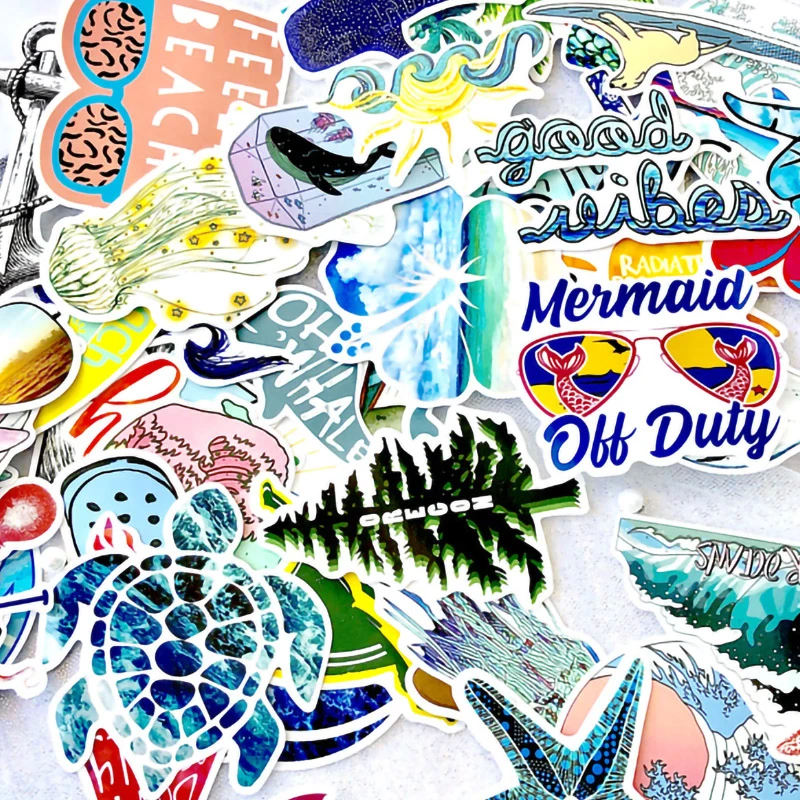 hydro flask stickers beach