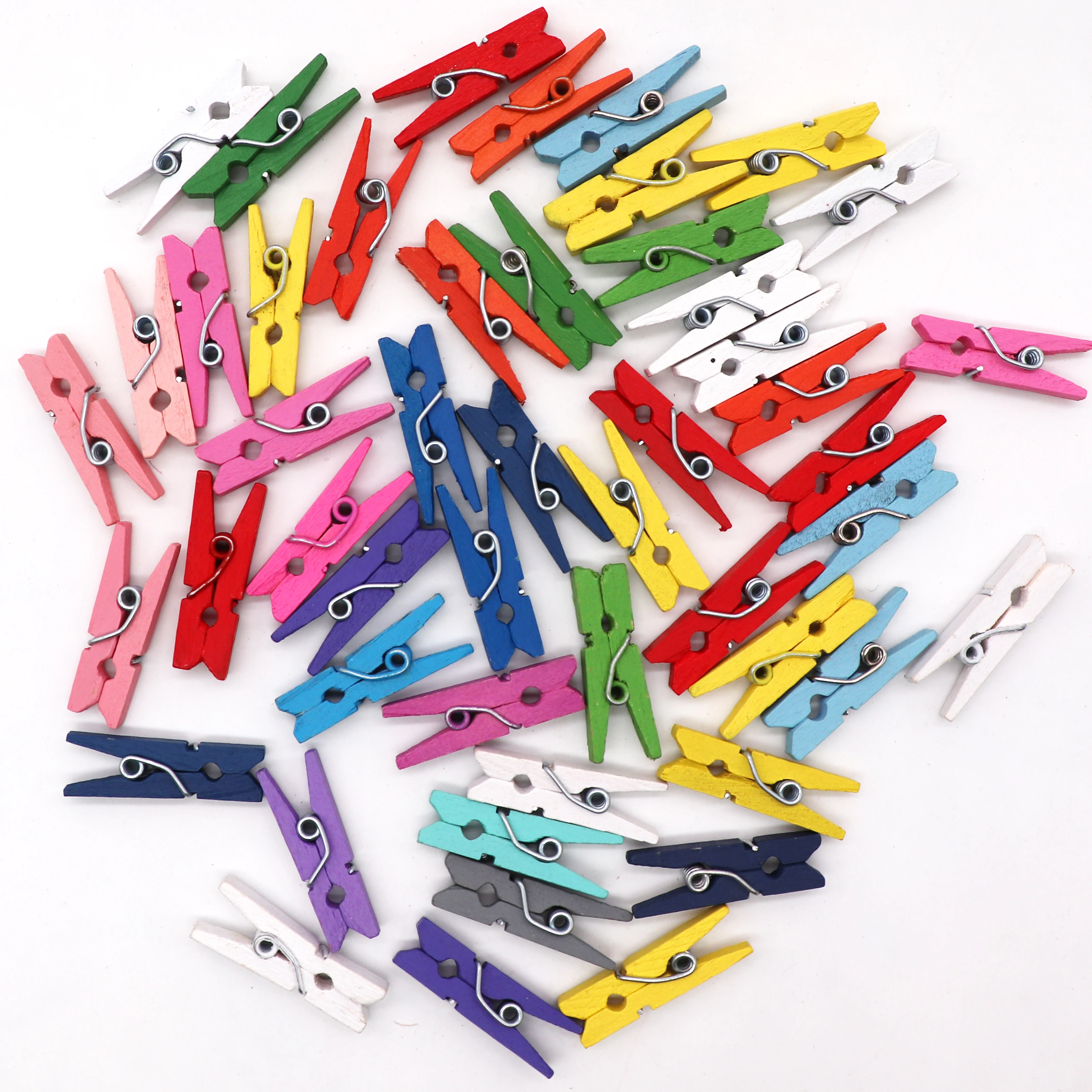 

50pcs/lot new Mini Wood Memo Paper Clips For Message Wooden Clips For Photo Clips Clothespin Craft Decoration Clips Pegs 2.5cm