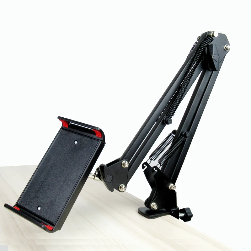 D-MOUNT DL-TMT1 범용 3.5인치 -10.6인치 태블릿 테이블 마운트 브래킷 패드 홀더(컵 홀더 포함) 휴대폰 지원 화이트 블랙 회전 가능