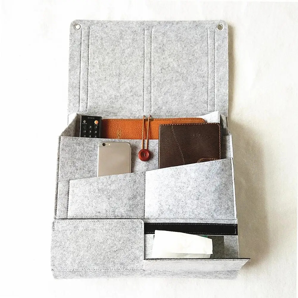  Felt Storage Bag Bed Hanging Bag For Student Dormitory Bed Side Hanging Bag Storage Bag For Childre