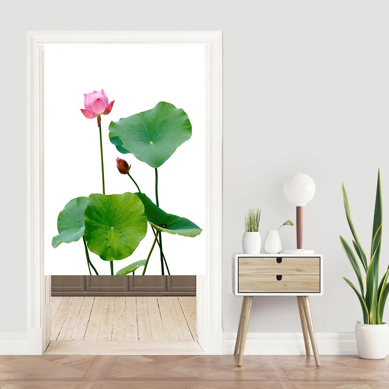 

Kitchen Fabric Feng Shui Door Curtain Cotton Linen Digital Printing Mute Partition Kitchen Japanese Style Fabric Curtain