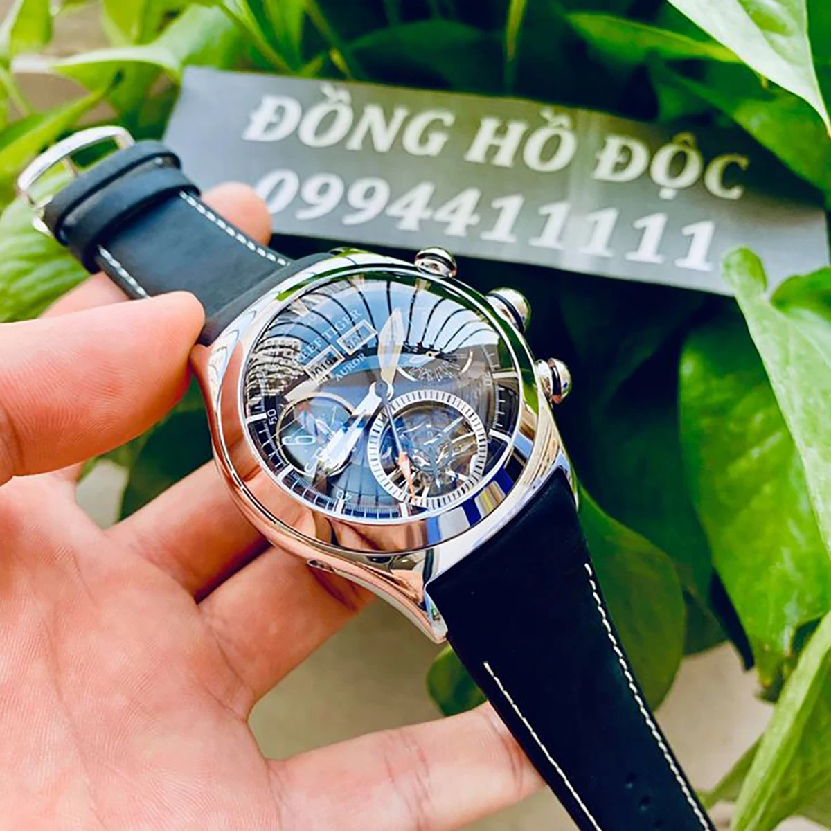 

Reef Tiger/RT Mens Sport Watches Analog Display Luminous Tourbillon Watches Calendar Automatic Watches RGA7503