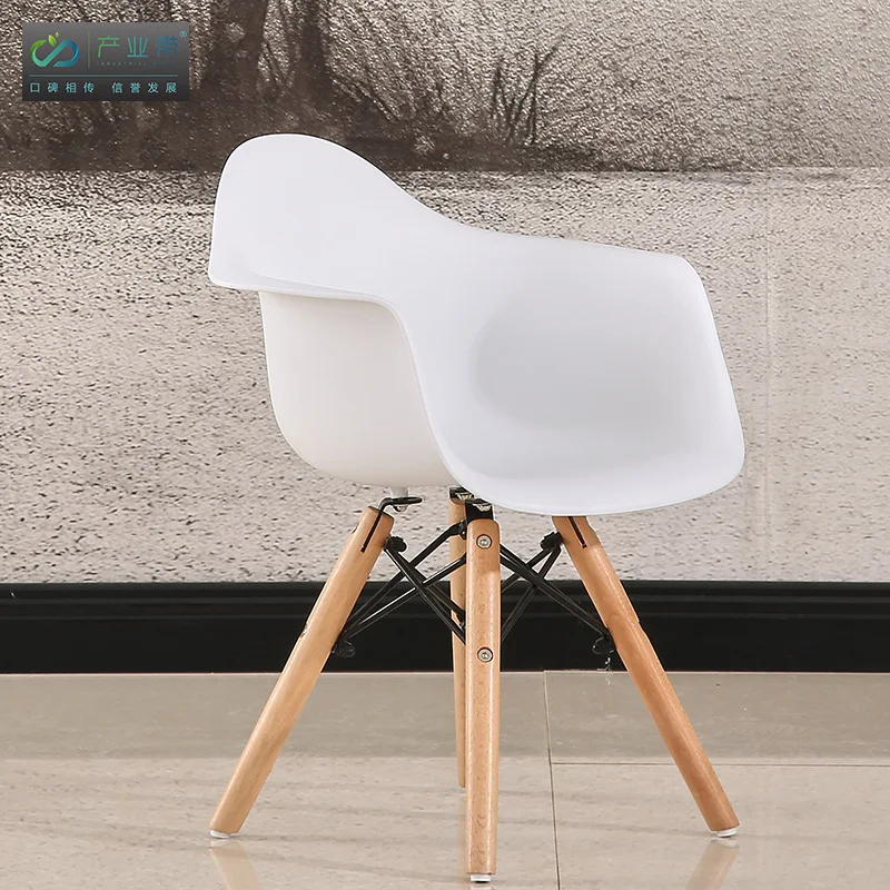 Nordic children furniture kids stool plastic wood chair children toddler designer fashion Kids chair home furniture dropshipping - Цвет: white