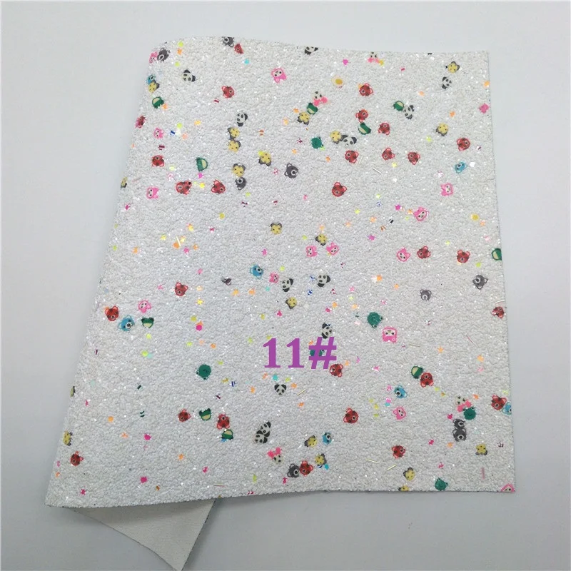 11 Glitterwishcome 21X29 см, размер А4, Милая блестящая ткань с фруктами, плотная блестящая кожа, искусственная кожа, винил для бантов, GM580A - Цвет: 11