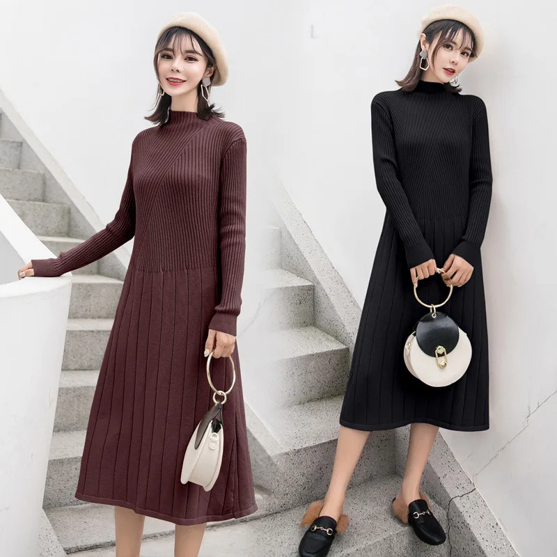 

Pregnant Women Sweater Women's Autumn And Winter 2018 New Style Loose And Plus-sized Thick Sweater Korean-style Knitted Mid-leng