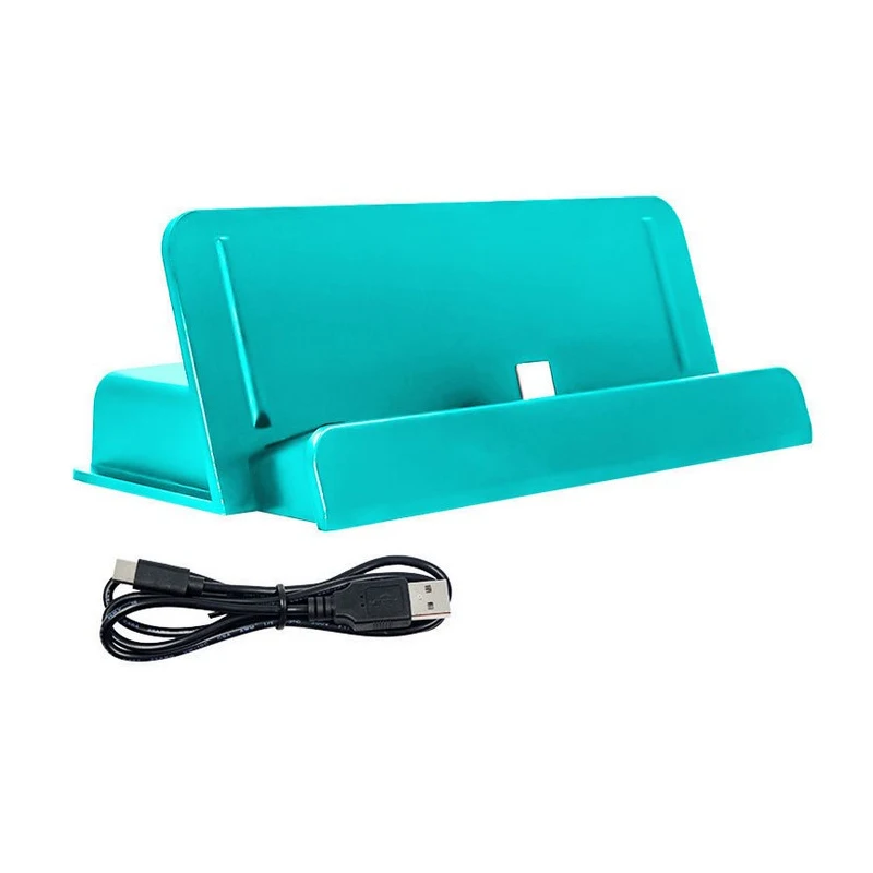 Светло-голубой Data Frog Charging Base with USB Type C port for Nintend Switch Lite Console Relaible Base Station for Nintend Switch Console - Цвет: Светло-голубой