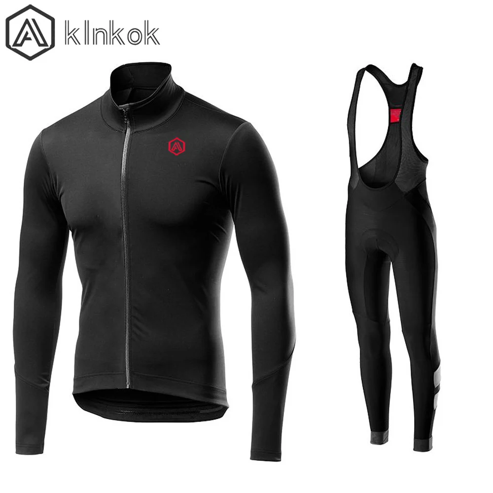 Men Cycling Jacket Set Windproof and warm in winter men Jersey Kit