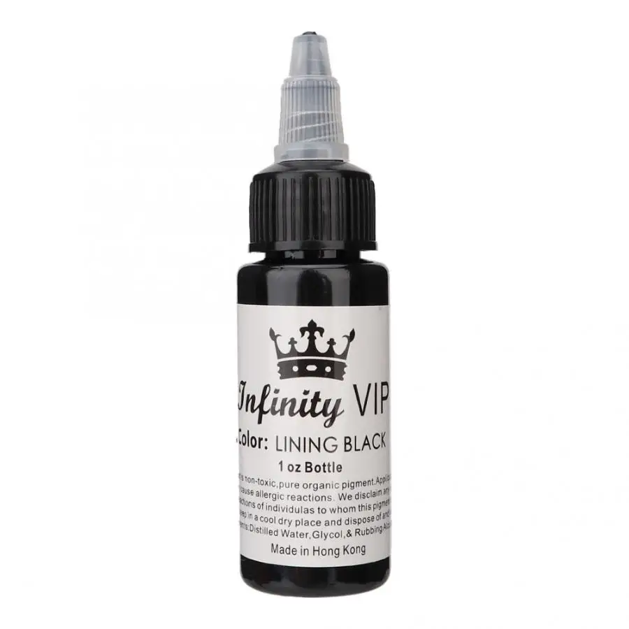 Черный 30 мл полу-пигмент для татуировок чернила длительный Татуировка чернила вспомогательное средство краска для татуажа пигмент для микроблейдинга - Цвет: Черный