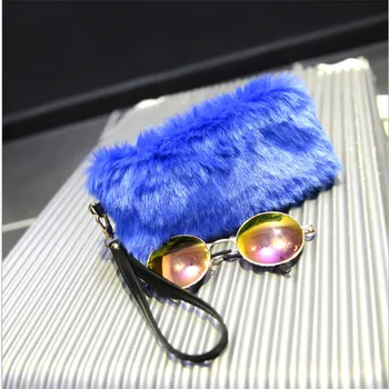 

Elegant Ladies Wallet Faux Fur Wedding Party Coin Purse Solid Soft Fashion Design Coin Purses Funny Rectangle Warm Bags