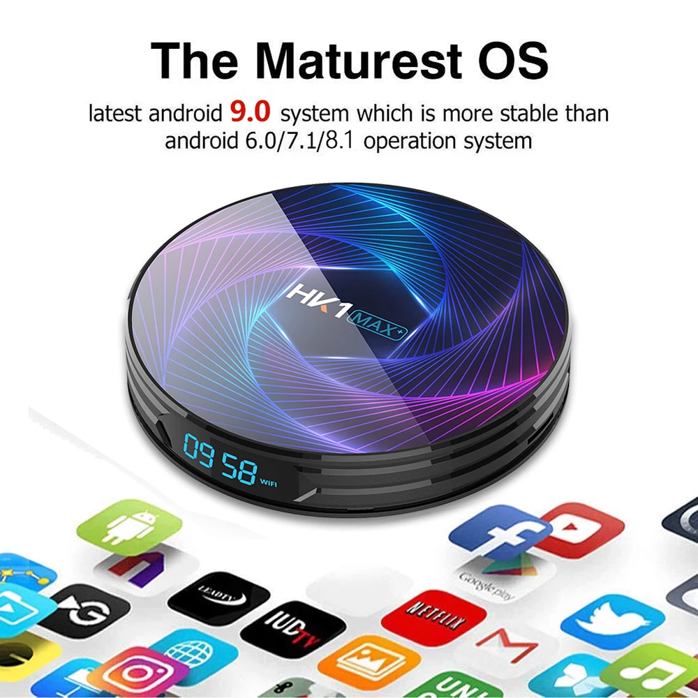  RK3368 PRO Android 9.0 TV Box 4GB RAM 128GB ROM HK1 MAX Plus Octa Core 8G/32G/64G Smart Set Top Box