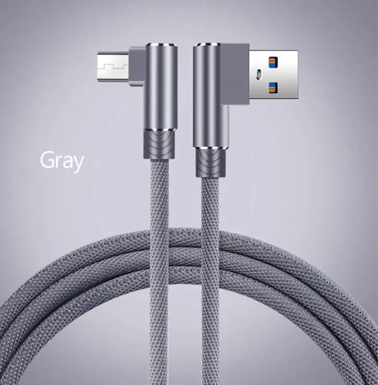 Кабель Micro USB DUSH 2A быстрое зарядное устройство USB шнур Suntaiho 90 градусов локоть нейлоновый плетеный кабель для передачи данных для iPhone samsung/sony/Xiaomi