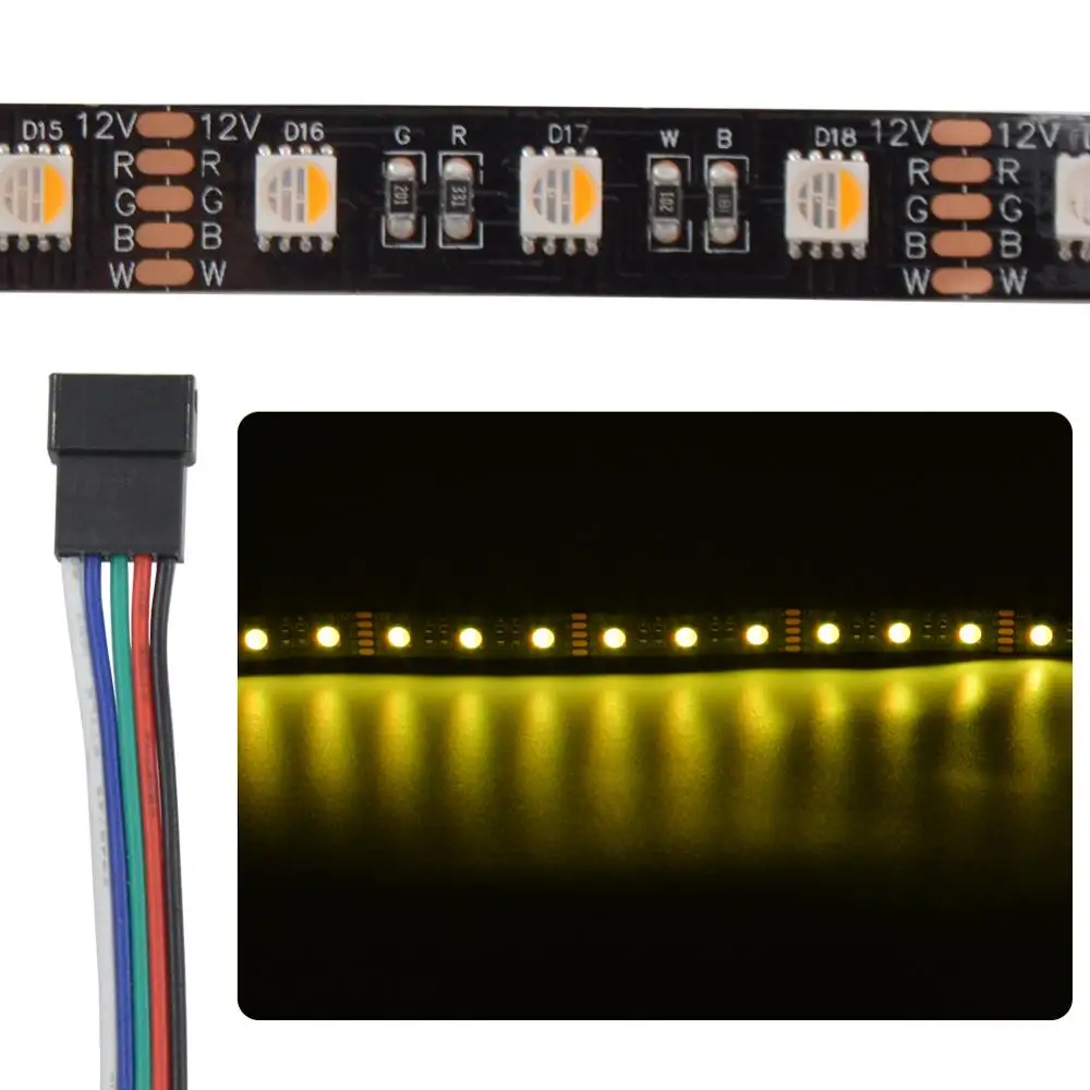 Светодиодная лента 100 м 20X 5 12 В 24 в 5050 RGBW RGBWW RGB белый теплый 4 цвета 1 светодиодный