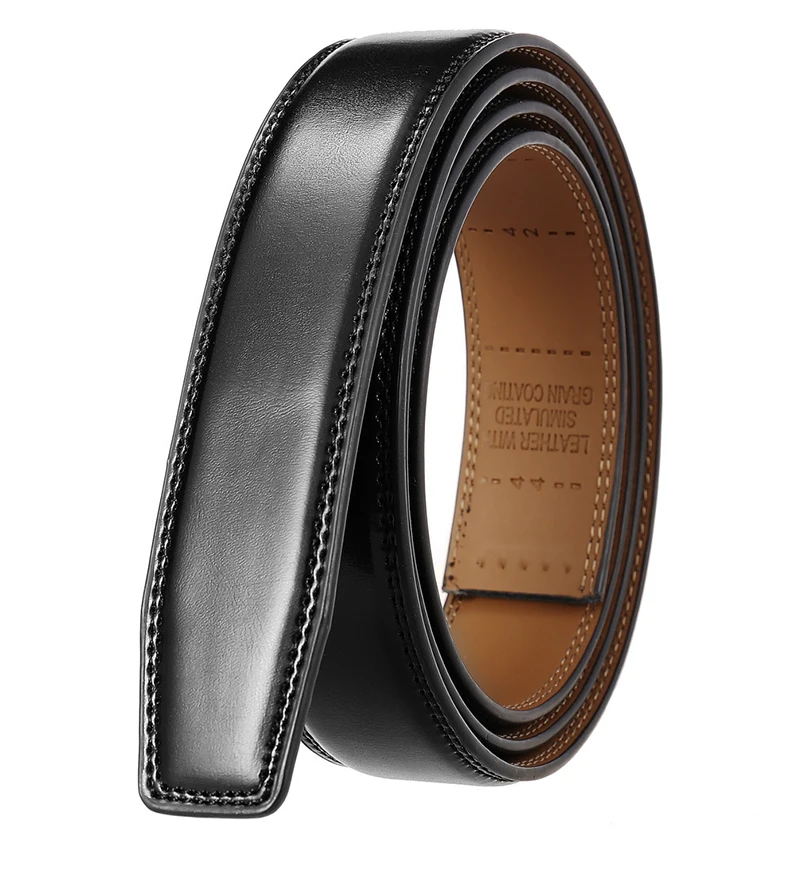 VATLTY neuer 3,0 cm Herren Echt ledergürtel ohne Schnalle natürliches Rindsleder nicht poröse Gürtel hose brauner Gürtel gürtel männlich – Detail 7