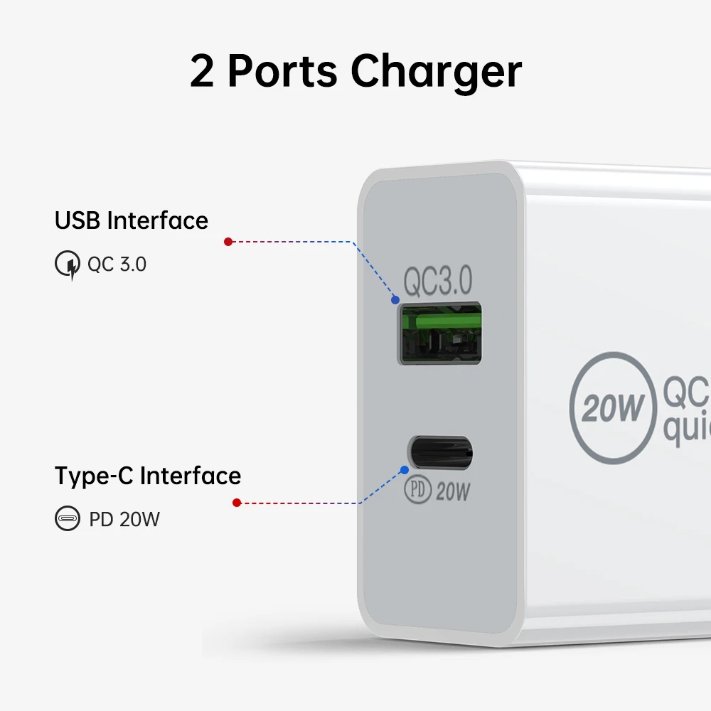 PD20W 18W Quick Charge Usb Charger Universal Wall mobile