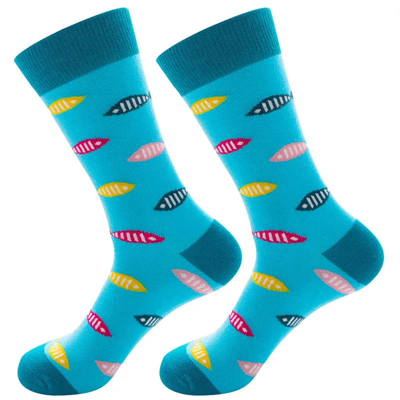Хлопчатобумажные мужские носки в стиле хип-хоп забавные Носки с рисунком животных, фруктов, собак, женские носки новинка, подарочные носки на весну-осень-зиму - Цвет: 7
