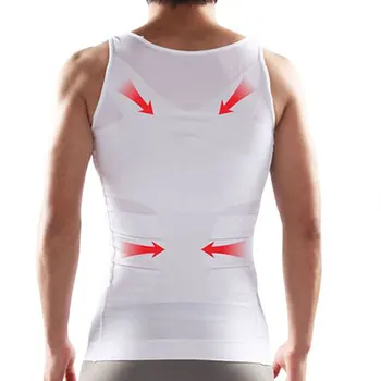 

Men's Slim Body Shaper Waist Abdomen Underwear Less Beer Belly Compression Sports Vest XIN-Shipping