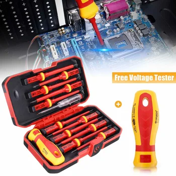 

13 Pcs Insulated Screwdriver Set Voltage 1000V Magnetic Phillips Slotted Torx Screwdriver Hand Tools With Detachable Handle
