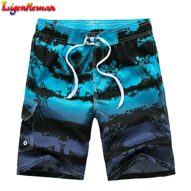 

Hawaii Printing Shorts 2019 new summer hot men beach shorts quick dry coconut tree printed elastic waist 21 colors M-6XL