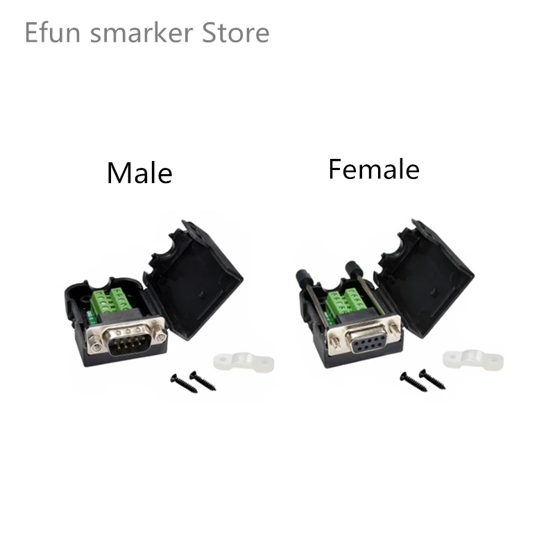 DB9 соединитель COM Бесконтактный Припой Терминал Мужской Разъем RS232 Breakout D SUB разъем