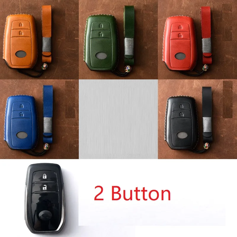 Чехол из натуральной кожи с дистанционным управлением для Toyota Camry Highlander Prado Crown Land Cruiser Prius Vitz Reiz Fortuner Prius