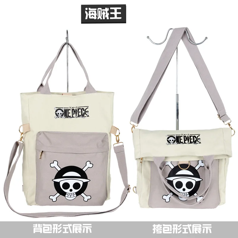 

Anime One Piece Skull Luffy Fairy tail Backpack Bag Handbag Shoulder Bag Canvas School Bag Boys Kids Book Beach School Travel