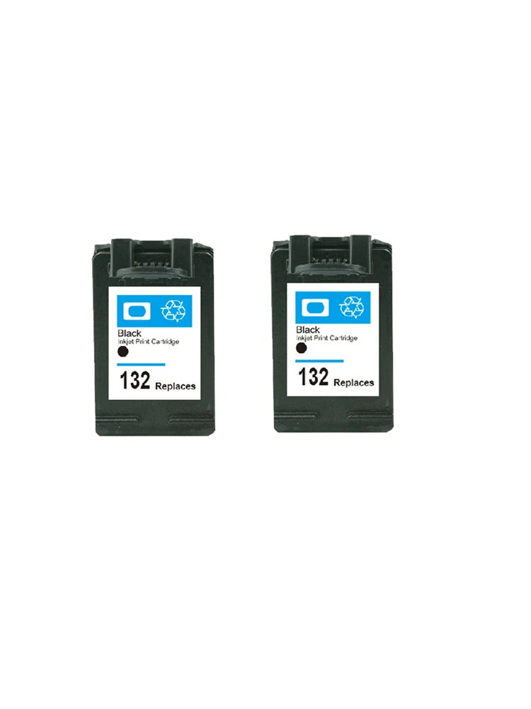 2x совместимый для HP132 с черными чернилами картриджи для 132 Officejet 6213 5443 D4163 Photosmart 2573 C3183 D5163 1513 принтер