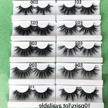 

Mikiwi 25mm 3D mink lashes 10 pairs extra length fluffy mink eyelashes Big dramatic volumn eyelashes strip thick false eyelash