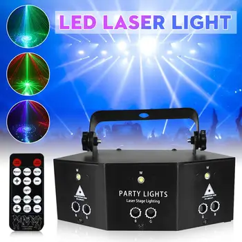 

500W LED Laser Strobe LED Disco Light Laser DMX512 Smart Control Stage Effect Projector Lights For DJ Birthday KTV Parties
