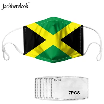

Jackherelook Jamaican Flag Face Mouth Mask Mascarilla Anti-Dust Bacteria Facial Cover Prevent Infection Masks Disposable Filters