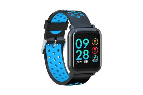 IP68 водонепроницаемый smart watch 1,3 дюймов Смарт-часы 24 часа в сутки монитор сердечного ритма Смарт gps приложение трекер умный Браслет pk q9 q8 часы - Цвет: black blue 1