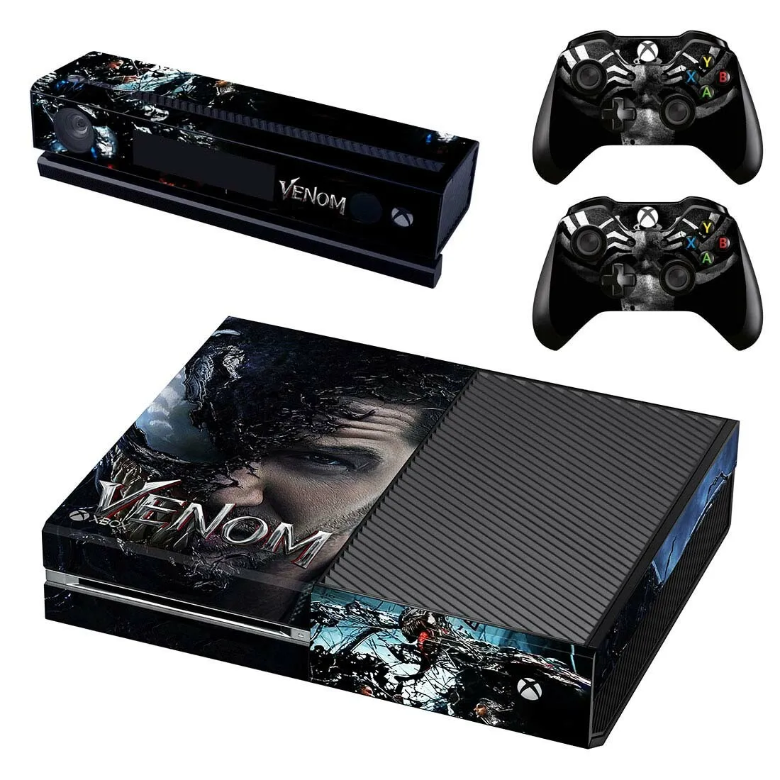 Человек-паук против яда наклейка на кожу полное покрытие для Xbox One консоль и Kinect и 2 контроллера для Xbox One Наклейка на кожу
