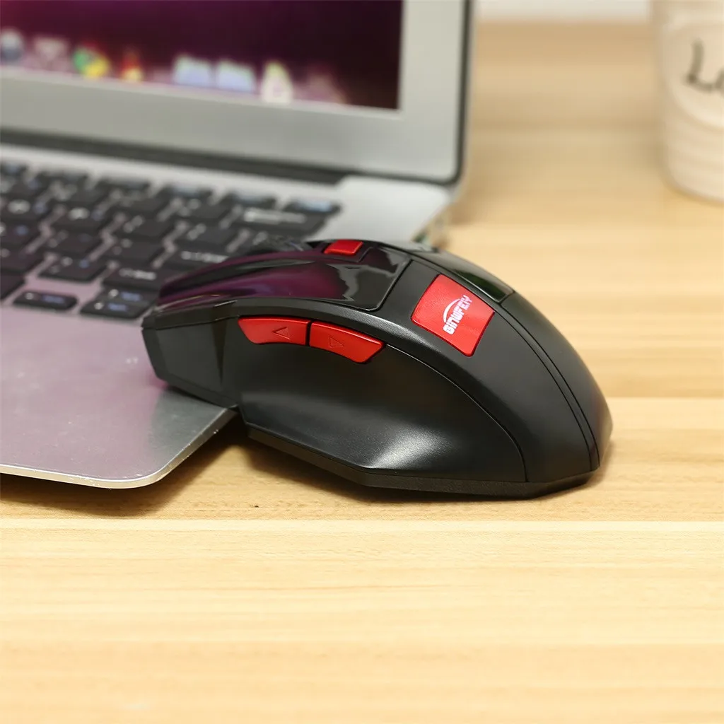 Беспроводная игровая мышь W2 2,4G, эргономичная мышь с 6 кнопками, высокопроизводительная беспроводная мышь