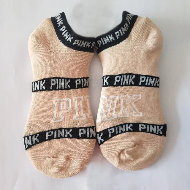 Hot Motion Socks Pink Socks New Unisex Cotton Mix Random Harajuku Creative Happy Casual Sports Short Ankle Pink Letters Socks 6