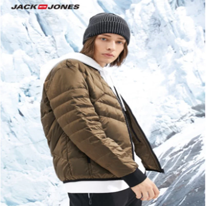 Мужской пуховик JackJones Мужская зимняя бейсбольная куртка с тепловым воротником C | 218412510