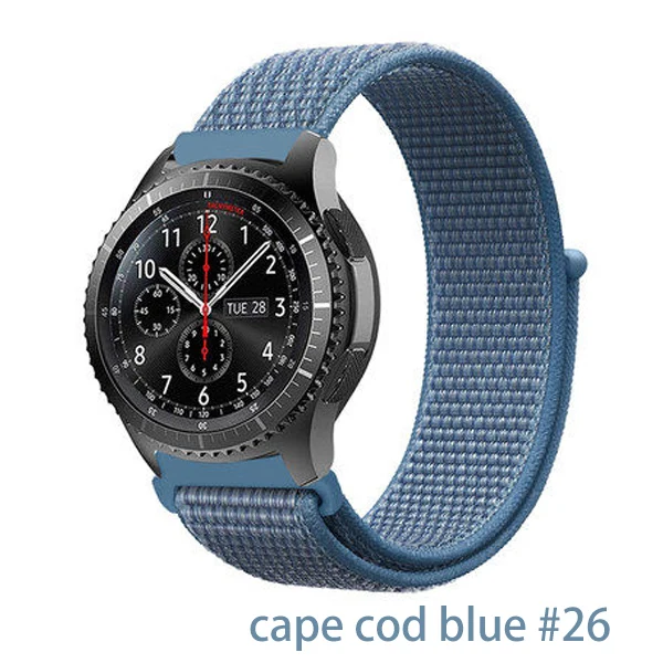 cape cod blue 26 Gear s3 Frontier ремешок для samsung galaxy watch 46 мм 42 мм активный 2 нейлон 22 мм ремешок для часов huawei gt ремешок amazfit bip 20 44 - Цвет ремешка: cape cod blue 26