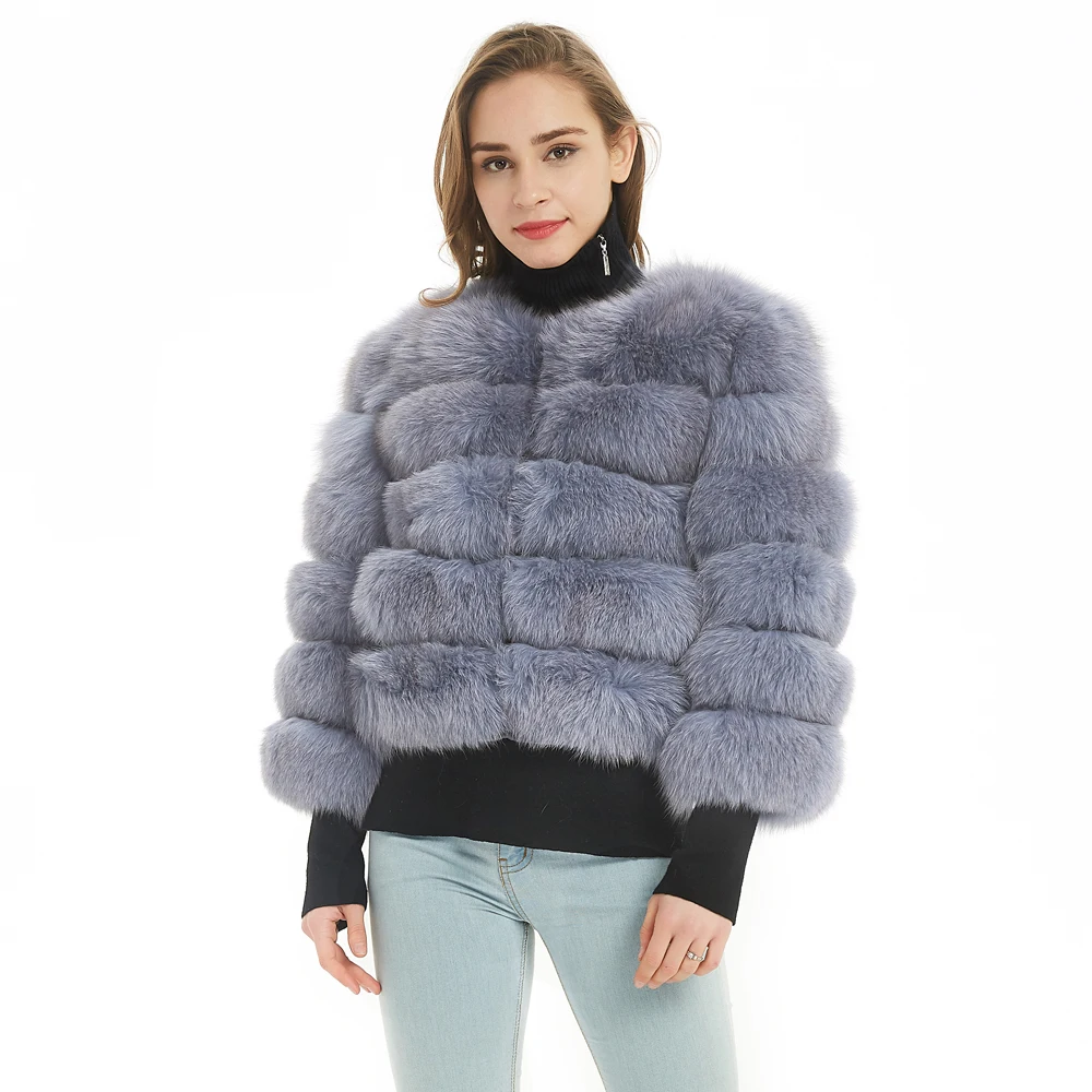 Maomaokong, натуральный Лисий мех, Зимний натуральный мех, модная короткая обтягивающая куртка, роскошная кожаная куртка, Женская куртка
