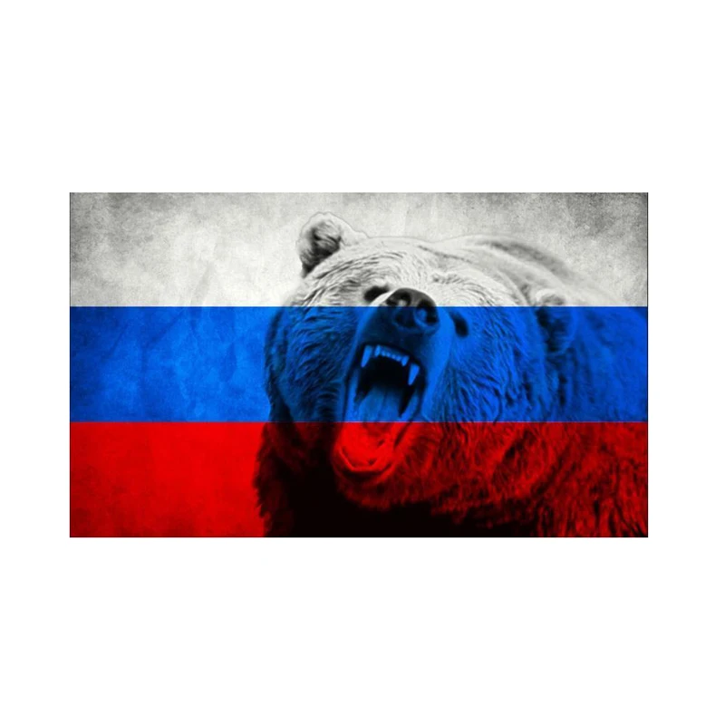 

Animal Bear Russia Flag Car Sticker Reflective Waterproof Decal Personality Auto Accessories for Motorcycles VW BMW PVC,15cm*9cm