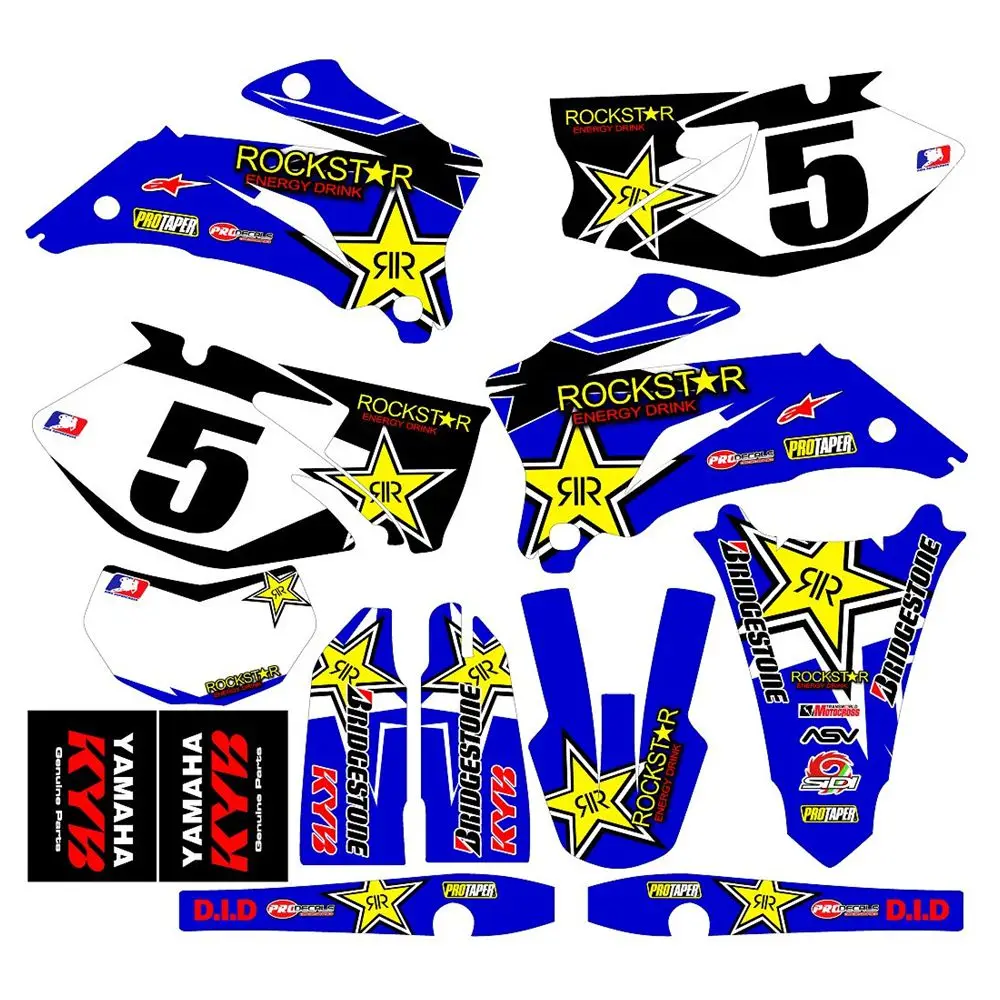 

New Full Graphics Decals Stickers Custom Number Name 3M Bright Matte Stickers Waterproof For YAMAHA WRF250F 2007-2014