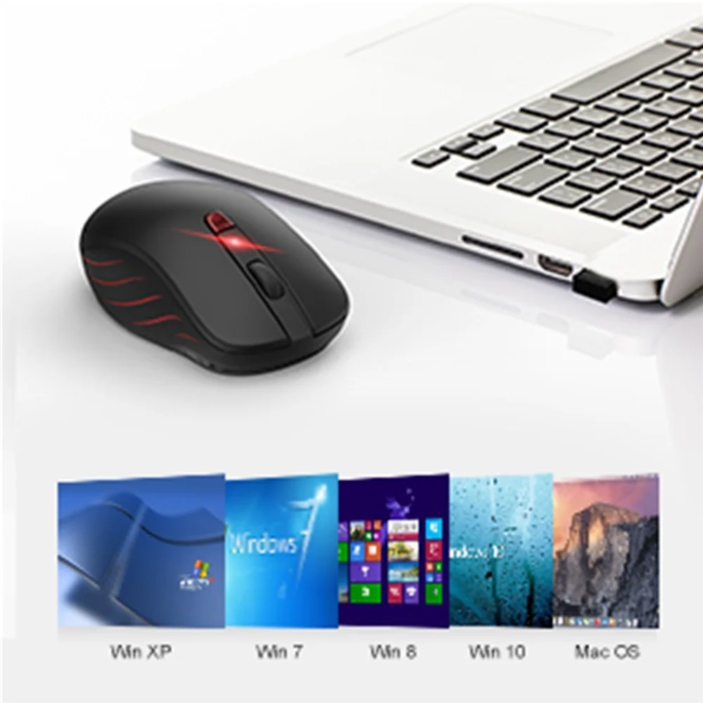 VicTsing 2,4G беспроводная мышь с Nano USB Приемником 6 кнопок 5 dpi уровней для ноутбука ПК ноутбука MacBook Windows 10 Vista Mac