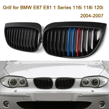 

Car Replacement Front Sport Kidney Grill Grilles Glossy Black M-Color Grill for BMW 1 Series E81 2004 2005 2006 2007 Decoration