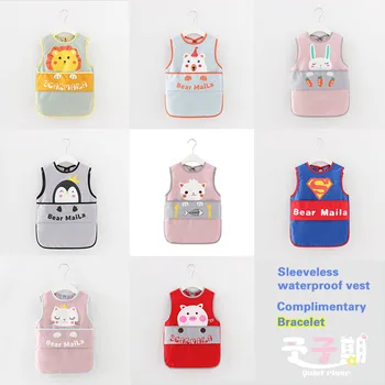 

Adjustable Baby Bibs EVA Waterproof vest Lunch Feeding Bibs Baby Cartoon Feeding Cloth Children Baby Apron Babador Bandana