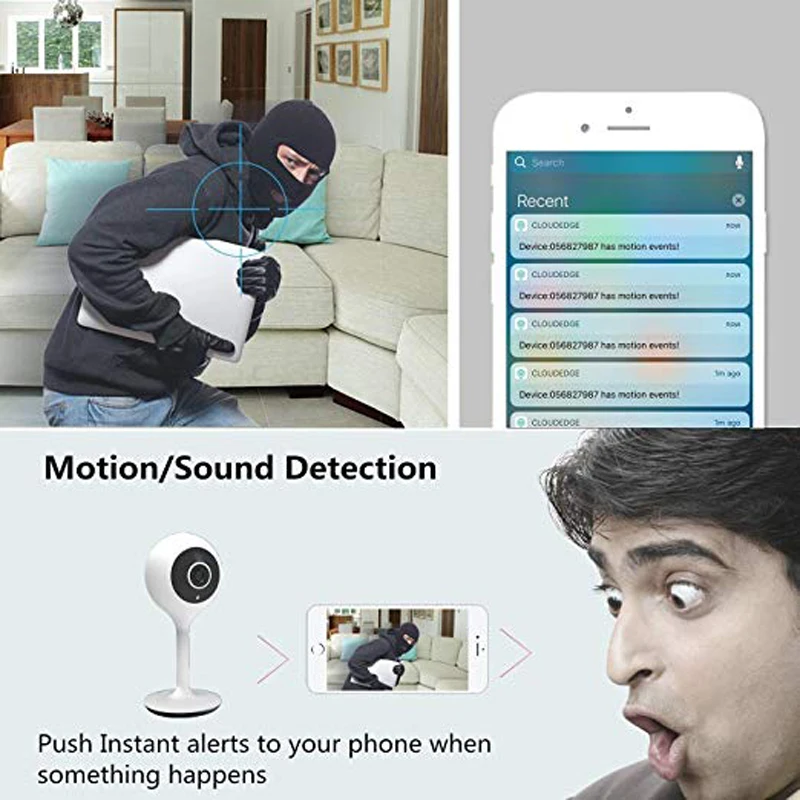 Wouwon Full HD 1080p Домашняя мини-камера Детский Монитор ip-камера Wifi камера видеонаблюдения CCTV камера Cloudedge app