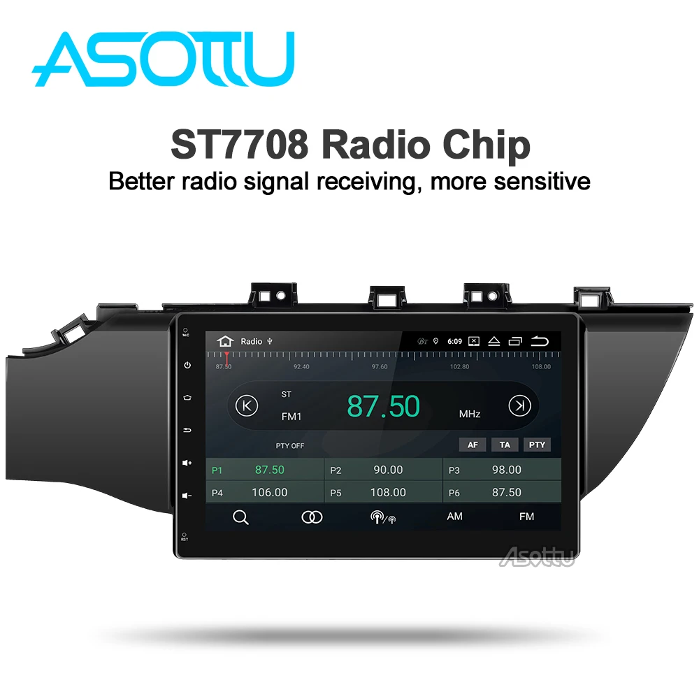 Автомагнитола Asottu KI603 android 9 0 PX6 dvd gps навигация для Kia rio 4 2016 2017 2018